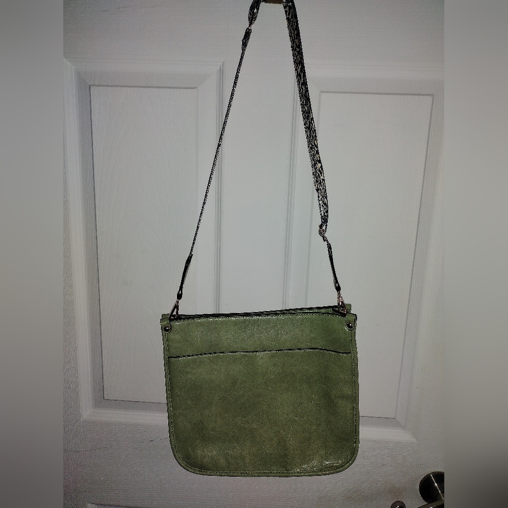 Green Leather Crossbody Bag